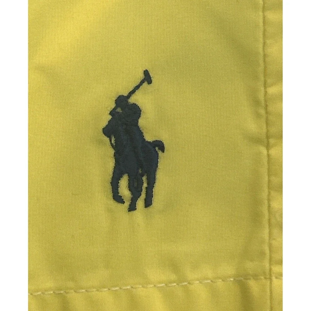 NWT Polo Ralph Lauren Men 1XB Wellness Club Swim Shorts Pony Blue Green Yellow